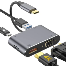 USB TYPE C to  HDMI + LAN + USB-C + USB 3.0 4-in-1 Adapter